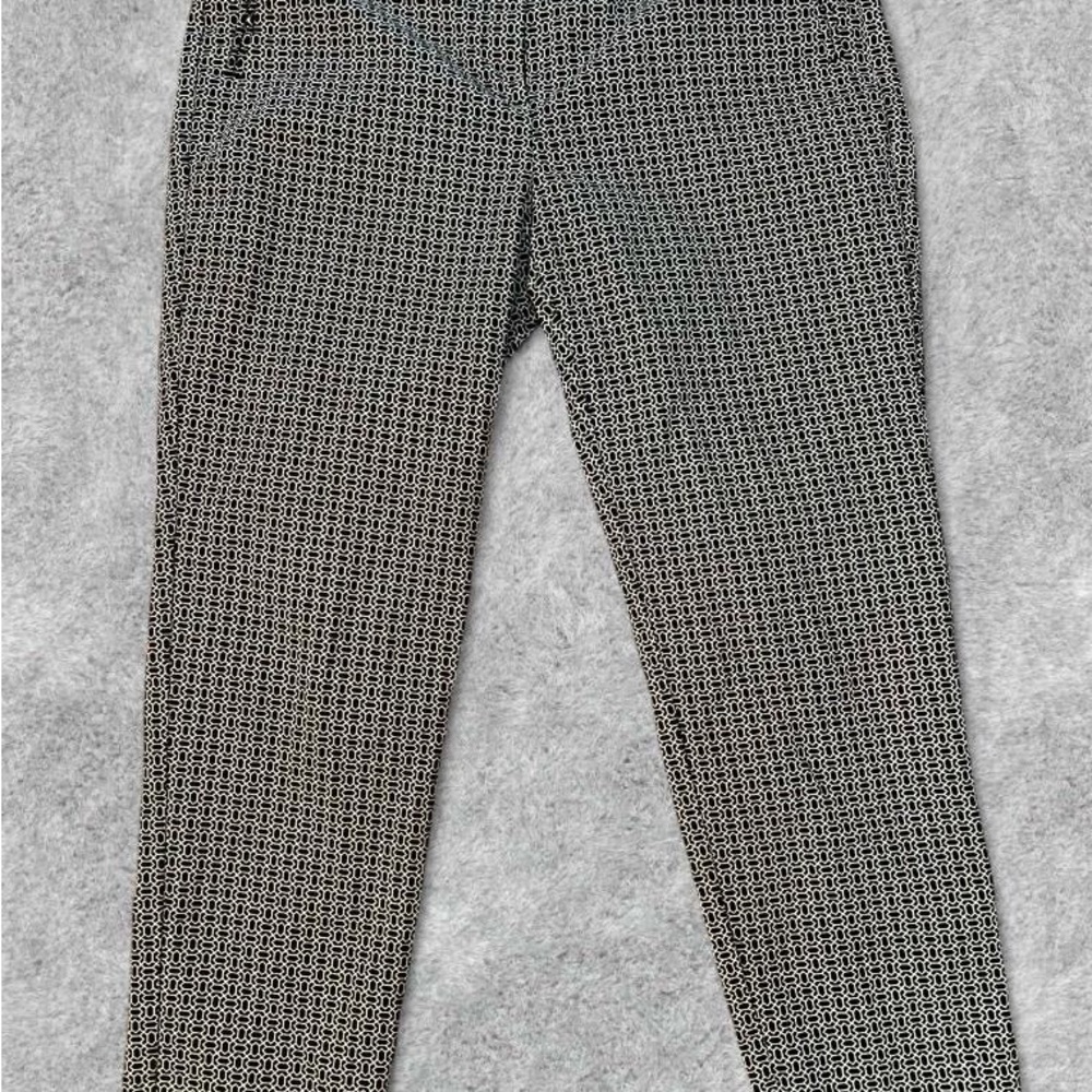 Adrianna Papell Black and White Patterned Pants